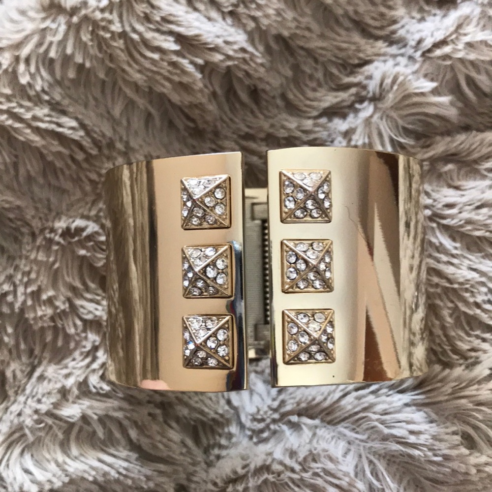 Crystal Encrusted Studded Cuff